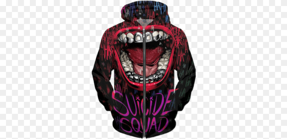 Share This Image Suicide Squad Wallpaper Android Hd, Clothing, Coat, Hood, Hoodie Free Transparent Png