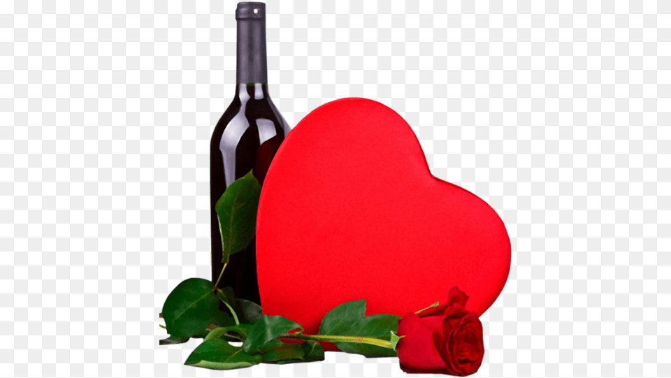 Share This Valentines Day And Wine, Flower, Plant, Rose, Alcohol Png Image