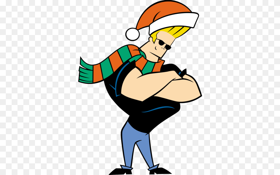 Share This Johnny Bravo Merry Christmas, People, Person, Cartoon, Art Free Transparent Png