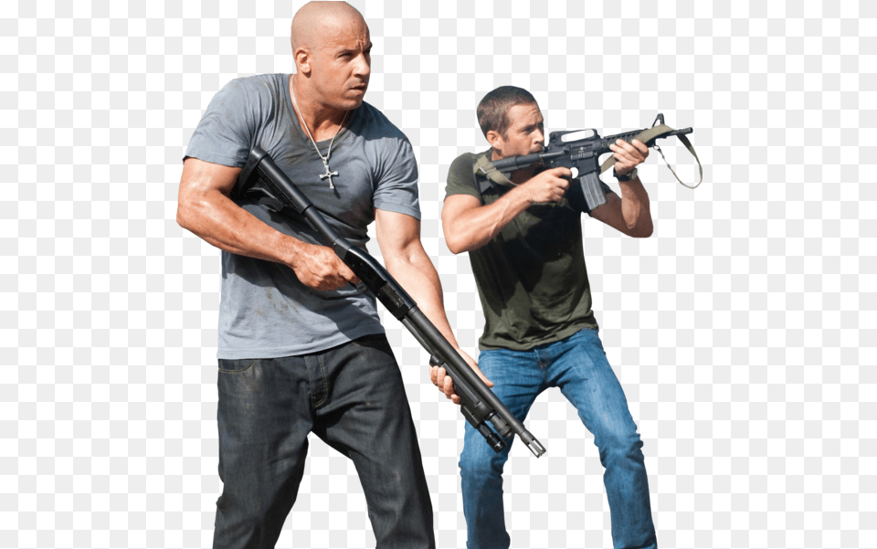 Share This Vin Diesel Fast Five, Gun, Weapon, Adult, Male Png Image