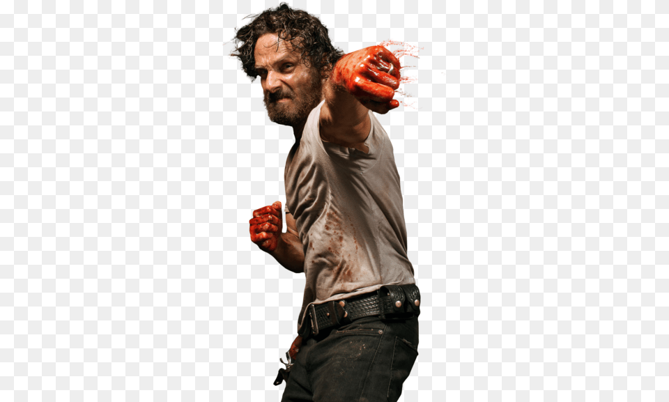 Share This Walking Dead Rick, Hand, Person, Body Part, Finger Free Png Download