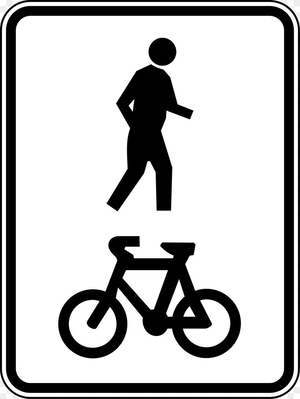 Shared Use Path Sign In Australia Clipart, Symbol, Adult, Person, Man Free Png Download