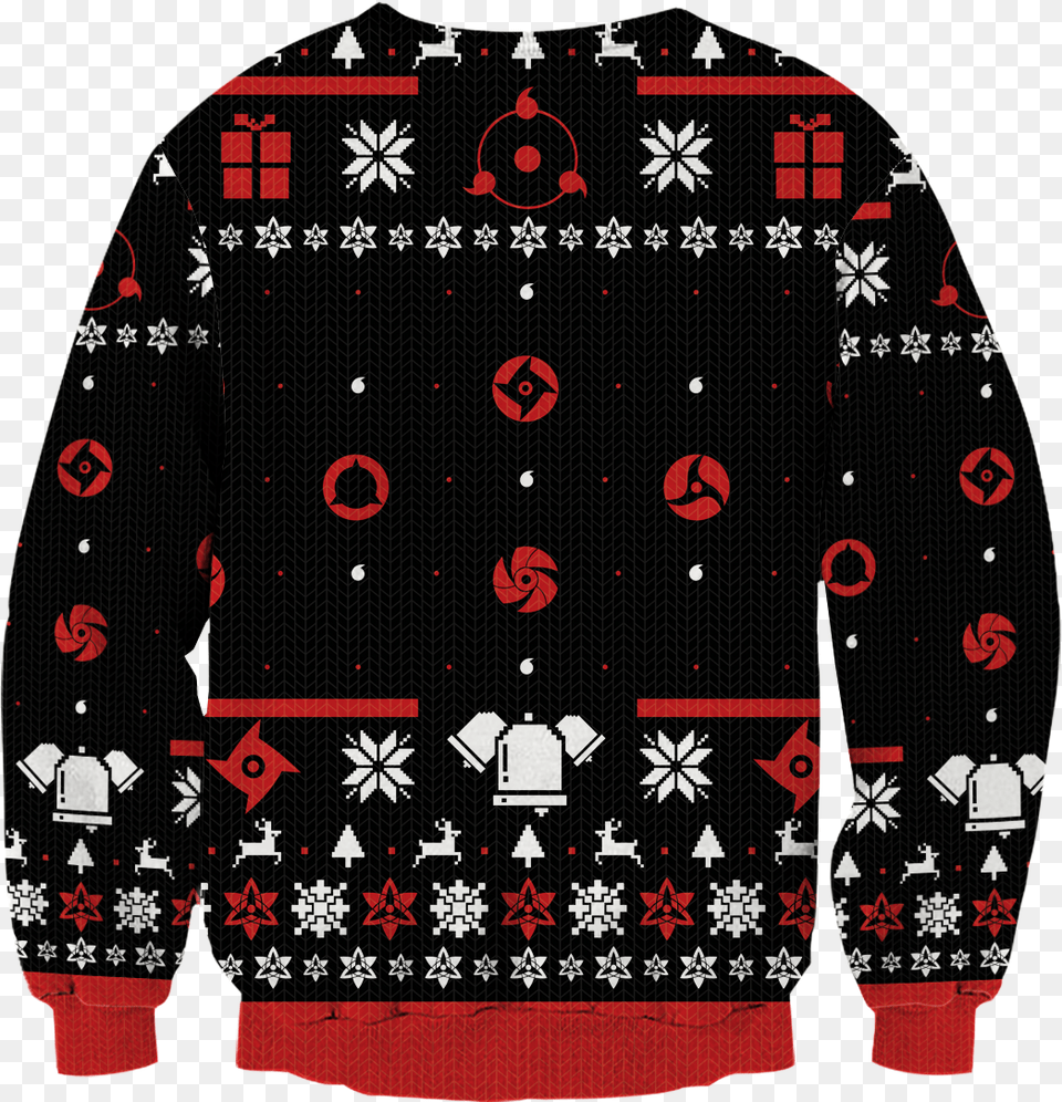 Sharingan Christmas Unisex Sweater Sweater, Clothing, Hoodie, Knitwear, Sweatshirt Png Image