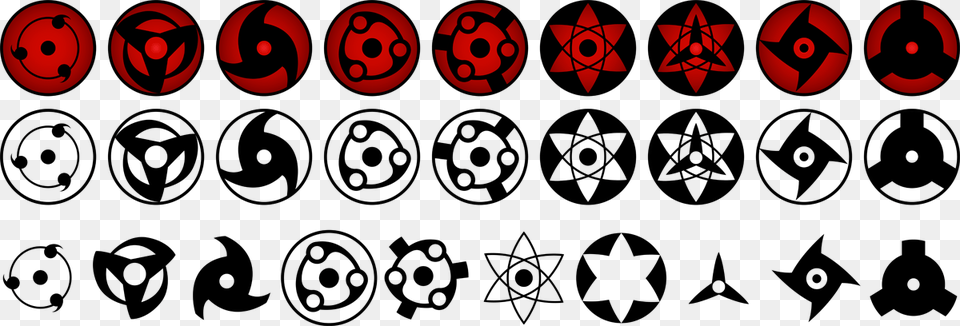 Sharingan Naruto Render All Sharingans Transparent Free Png