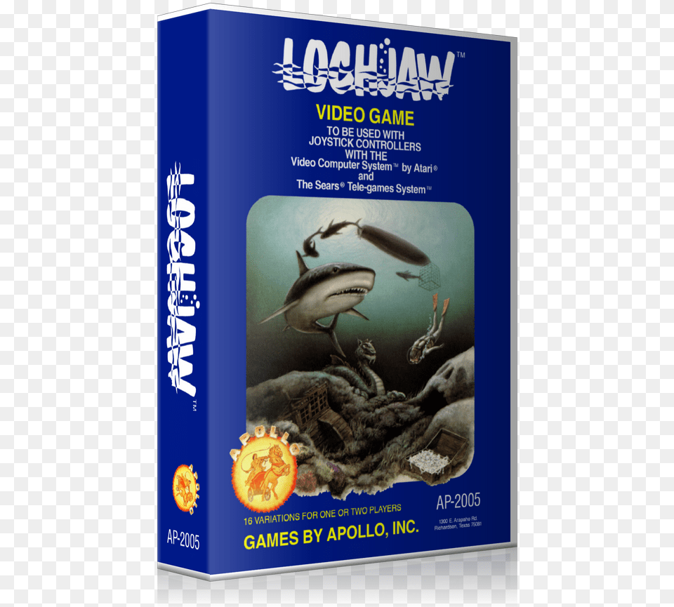 Shark Attack Atari 2600 Game Cover To Fit A Ugc Style Marine Biology, Advertisement, Poster, Animal, Fish Png