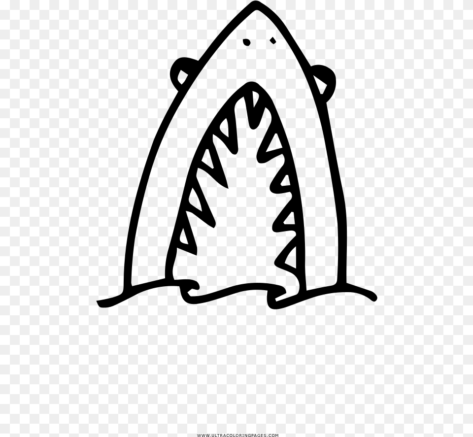 Shark Attack Coloring, Gray Free Transparent Png