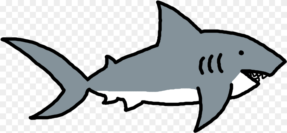 Shark Clip Art Black And White, Animal, Fish, Sea Life, Baby Free Png Download