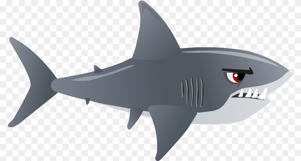 Shark Clipart Transparent Shark Animated, Animal, Fish, Sea Life, Great White Shark Png Image