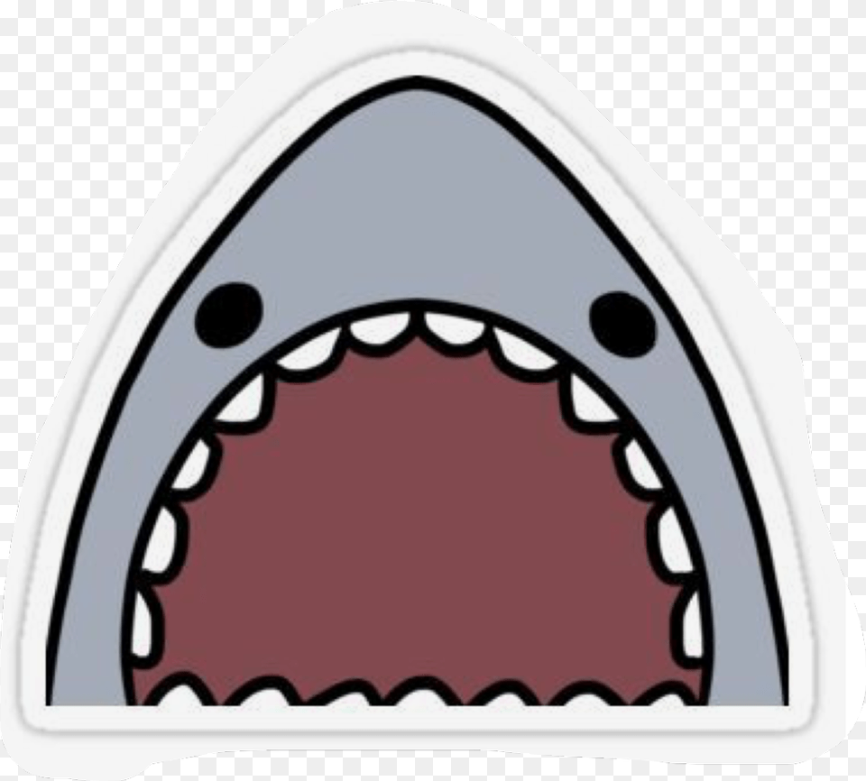 Shark Cute Ocean Freetoedit Shark Stickers, Body Part, Mouth, Person, Teeth Free Png