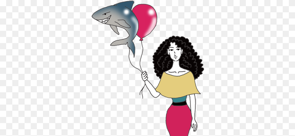 Shark Dream Meaning Shark, Balloon, Adult, Female, Person Free Png