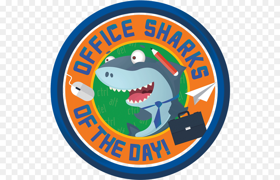Shark Fm Office Shark Of The Day Great White Shark, Badge, Logo, Symbol, Emblem Free Png