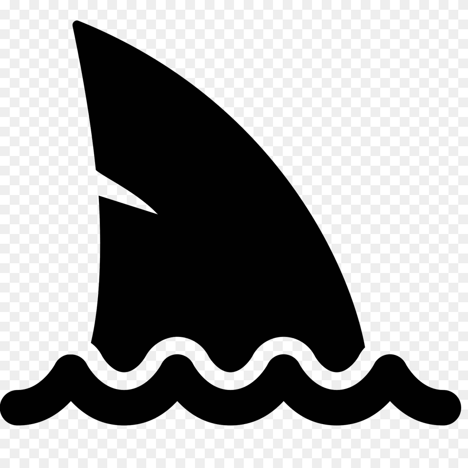 Shark Icon, Gray Png