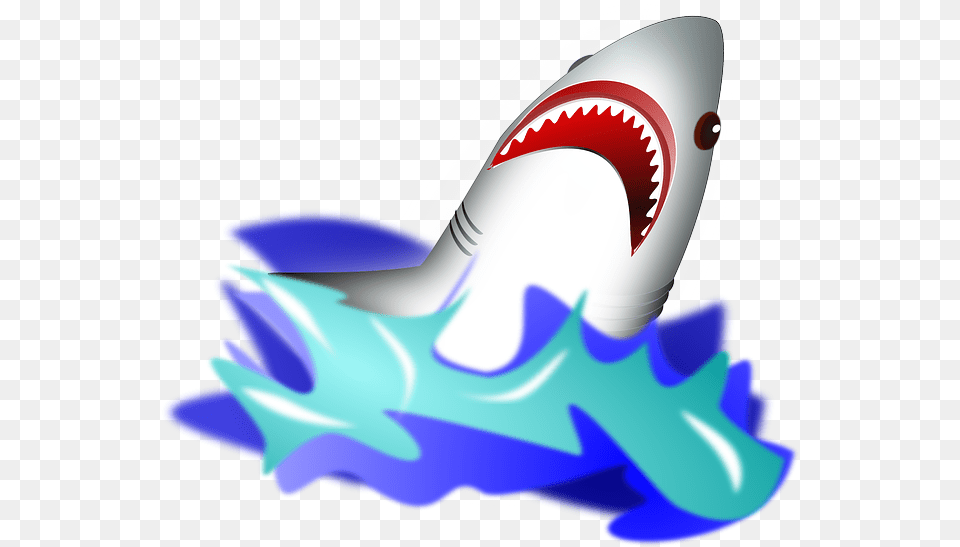Shark In Water Clipart, Animal, Fish, Sea Life, Smoke Pipe Png Image