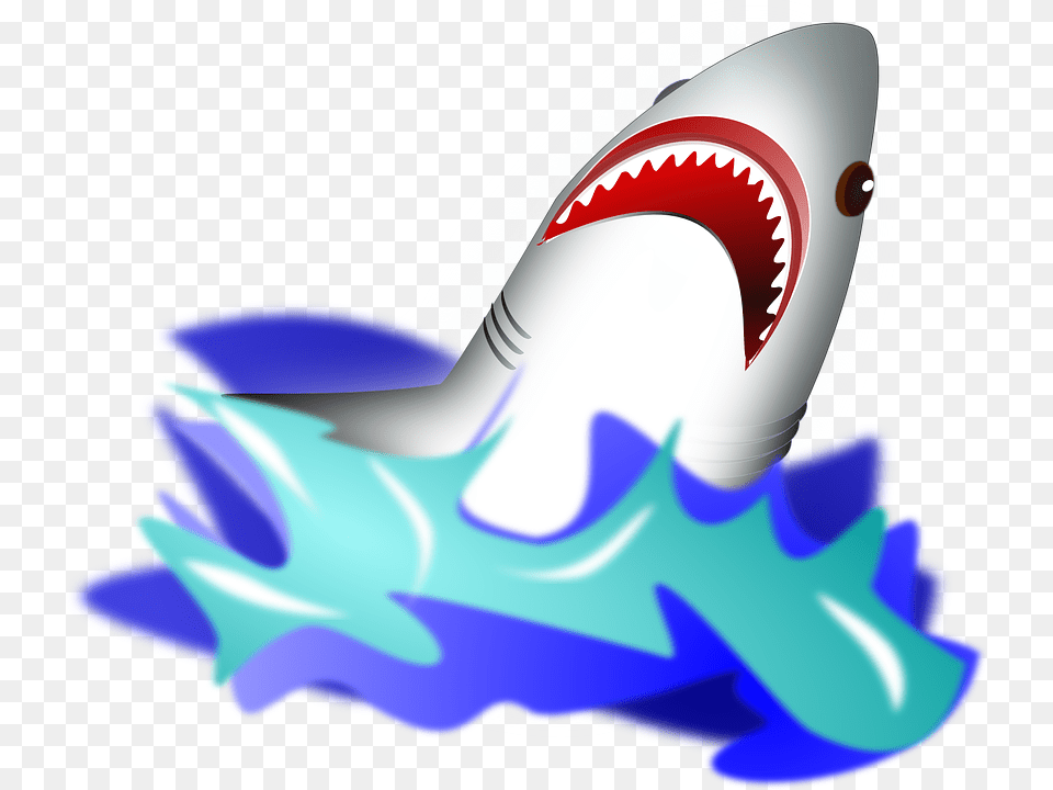 Shark Jumping Out Of Water Clipart, Animal, Sea Life, Fish, Baby Png