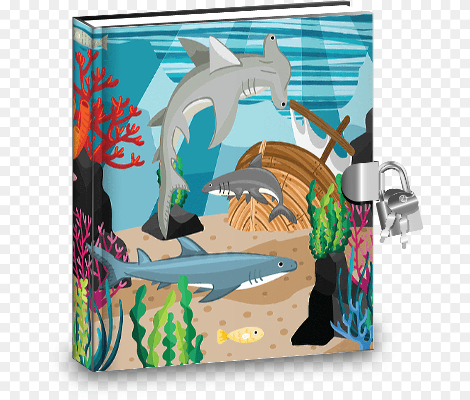 Shark Kids Diary With Lock, Animal, Aquarium, Fish, Sea Life Free Png Download