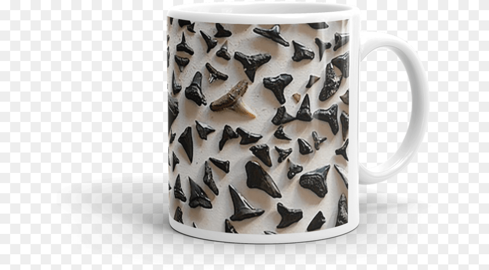 Shark Teeth Mug Shark Tooth, Art, Porcelain, Pottery, Cup Png Image