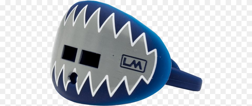 Shark Teeth Navy Blue Football Mouthpiece Pacifier Style Lip Protector Mouthguard Shark Teeth, Helmet, Racket, American Football, Person Free Png