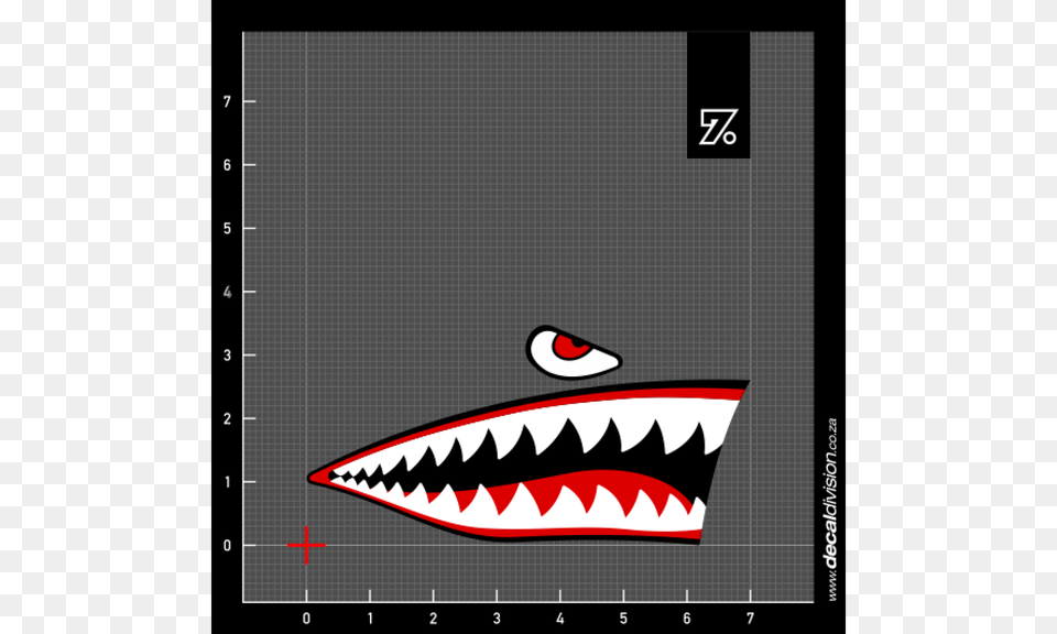 Shark Teeth Sticker Set Free Png