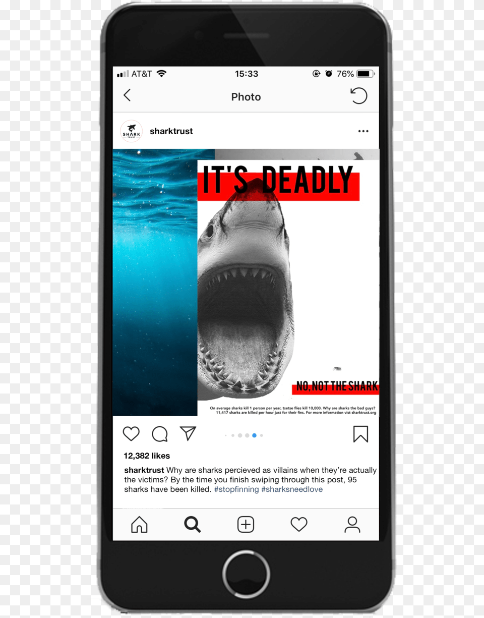 Shark Trust Instagram Mockup, Electronics, Mobile Phone, Phone, Animal Png Image