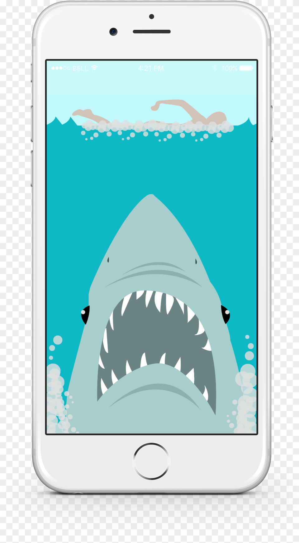 Shark Week Iphone Background Charlene Henry Cartoon Shark Wallpaper Iphone, Electronics, Mobile Phone, Phone, Animal Free Png Download