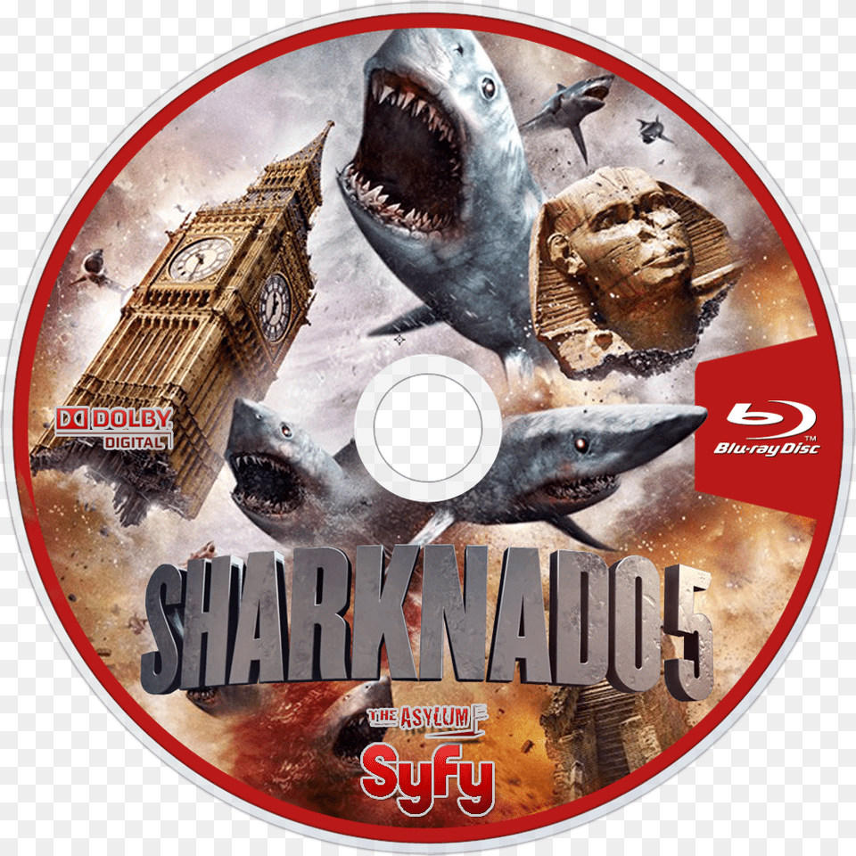 Sharknado 5 Earth 0 Bluray Disc Image Sharknado 5 Soundtrack, Disk, Dvd, Animal, Shark Free Transparent Png