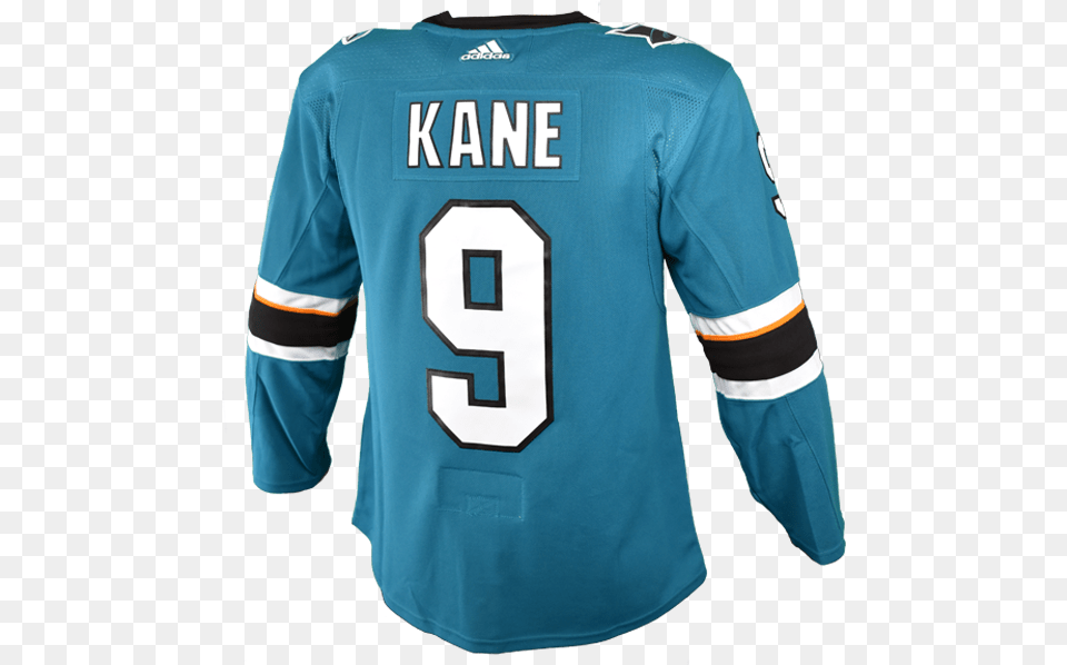 Sharks Authentic Player Jersey Pro Letters Teal Kane San Jose Sharks, Clothing, Shirt, T-shirt Png