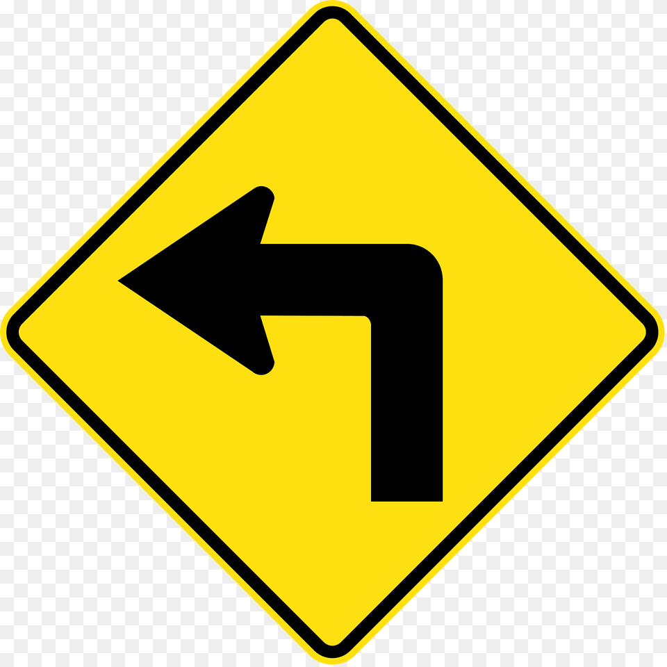 Sharp Curve Ahead Sign In Australia Clipart, Road Sign, Symbol Free Png Download