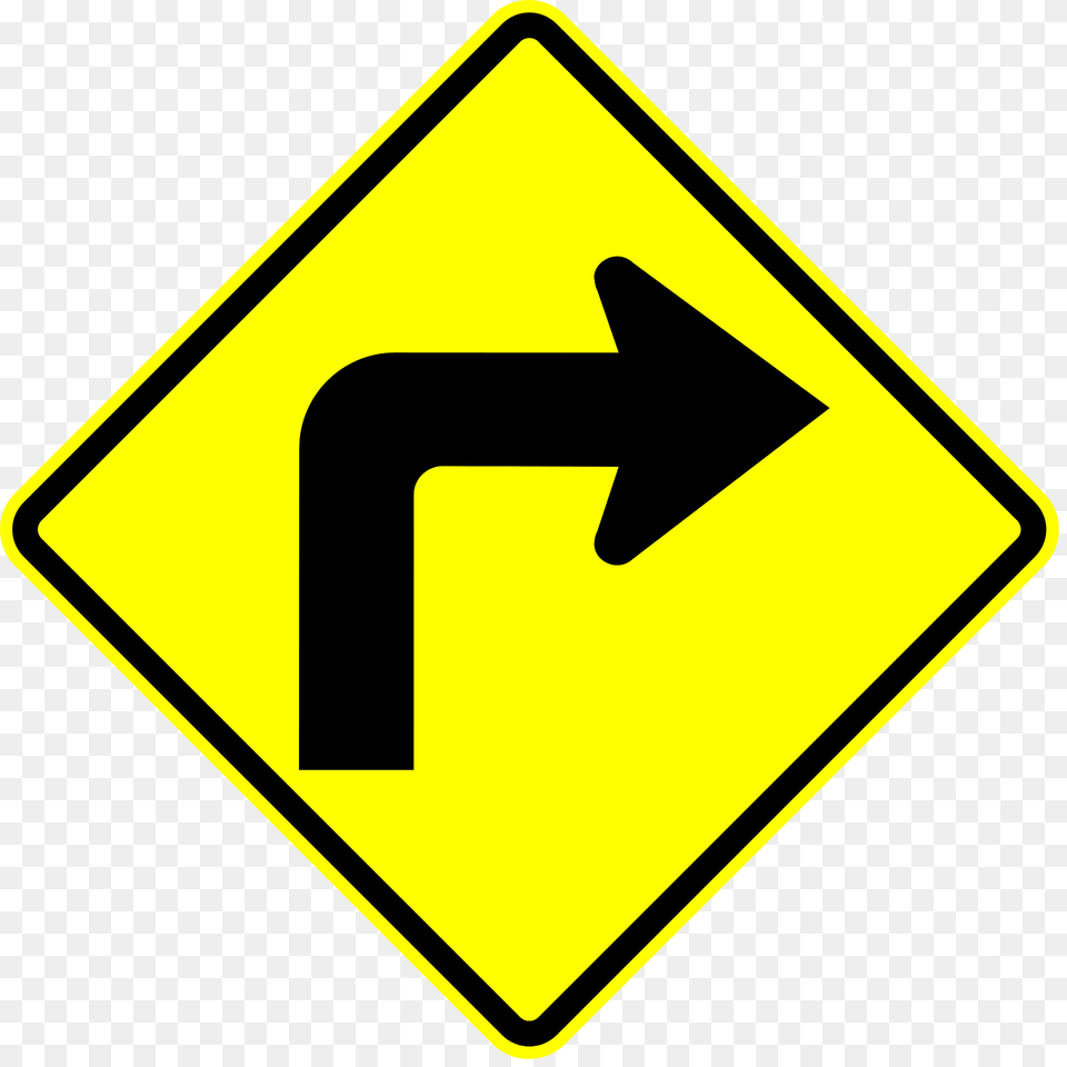 Sharp Curve Ahead Sign In Panama Clipart, Symbol, Road Sign Png