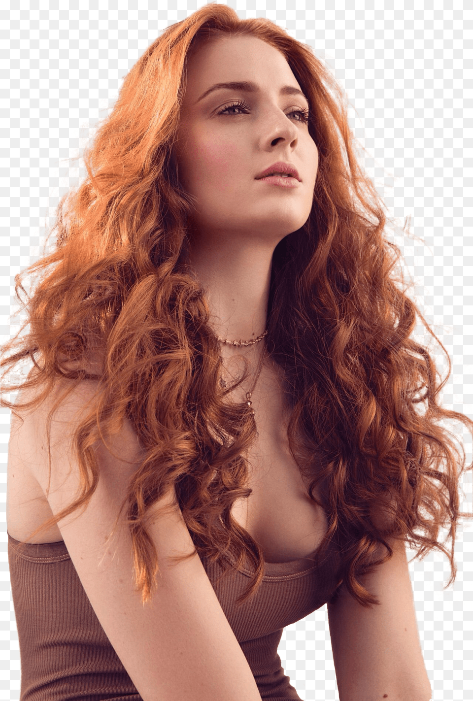 Sharp Cutouts Sophie Turner Red Hair Free Transparent Png