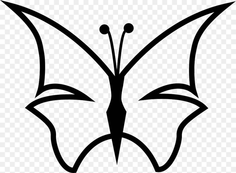 Sharpen Butterfly Outline Shape, Stencil, Logo, Symbol, Smoke Pipe Png