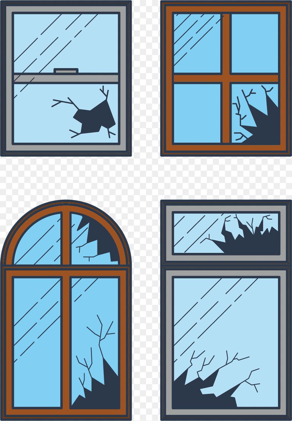 Shatter Broken Windows Theory Clip Art, Window Free Png Download