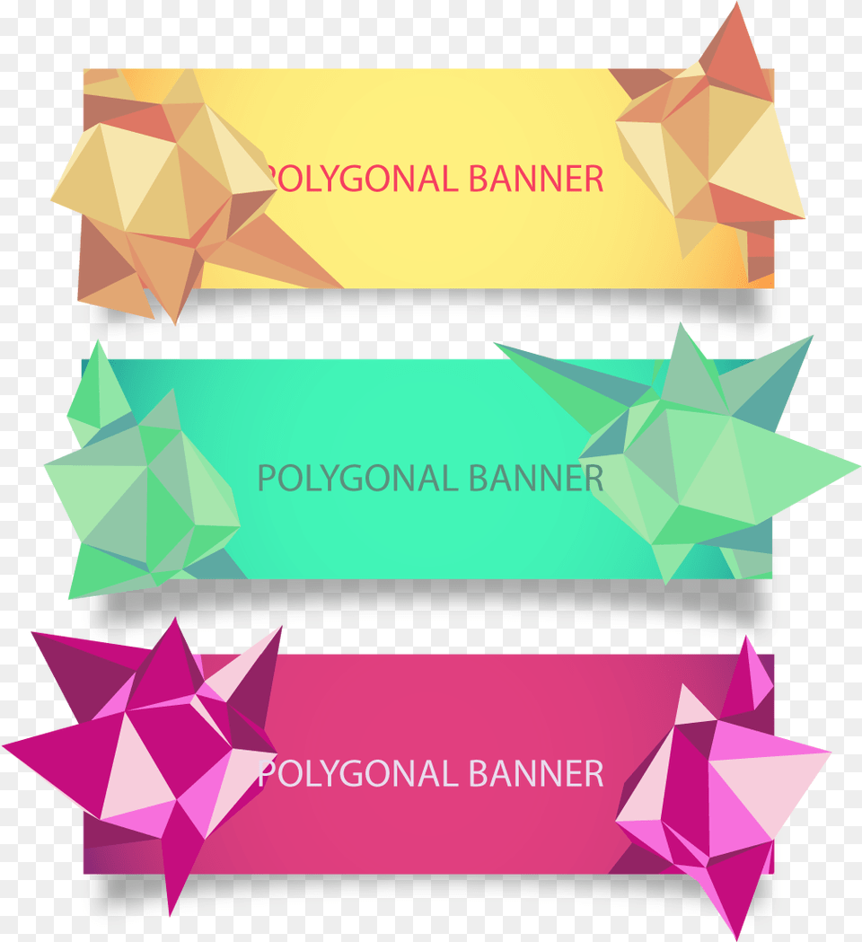 Shatter Vector Banner Banner Polygon, Paper, Symbol Free Png