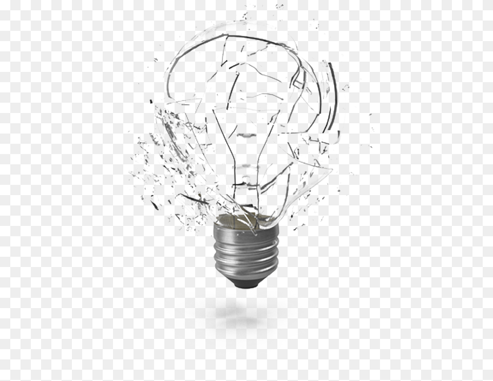 Shattered Broken Lightbulb Background, Light Free Transparent Png