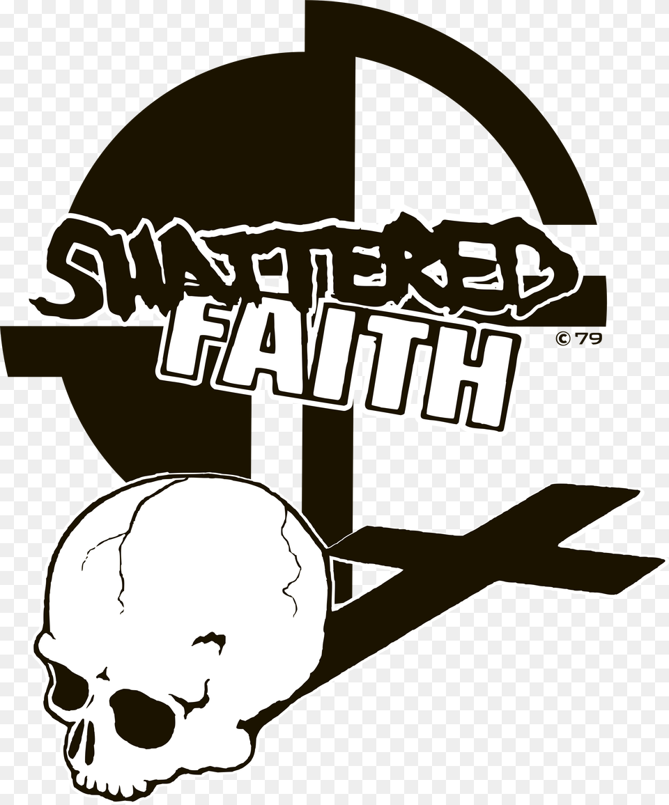 Shattered Faith Composet Logo Transparent Shattered Faith Punk Band Logo, Cross, Symbol, Face, Head Png Image