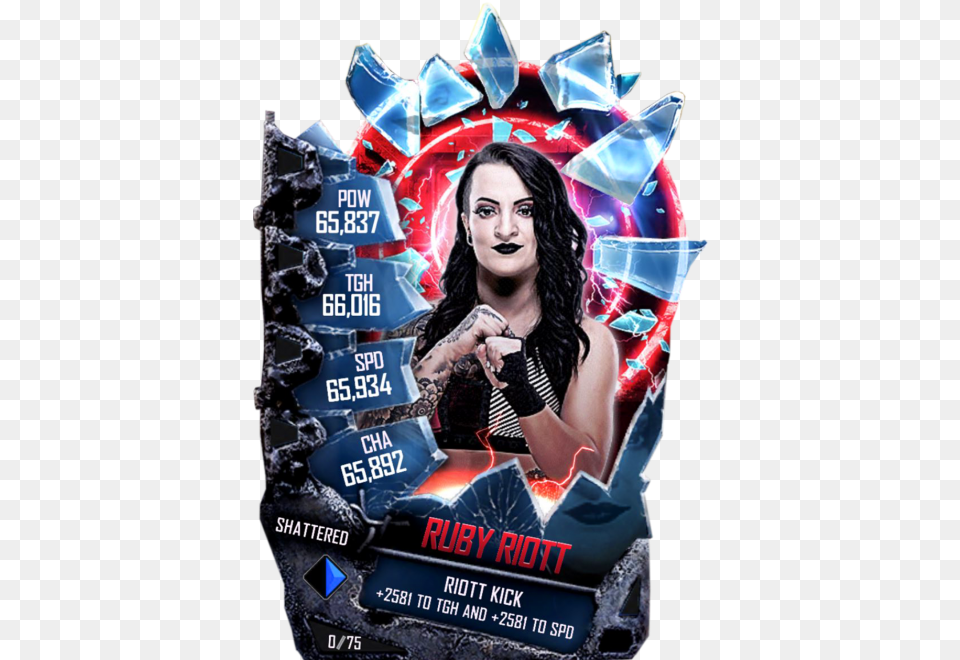 Shattered Fusion Wwe Supercard, Adult, Advertisement, Female, Person Free Png Download