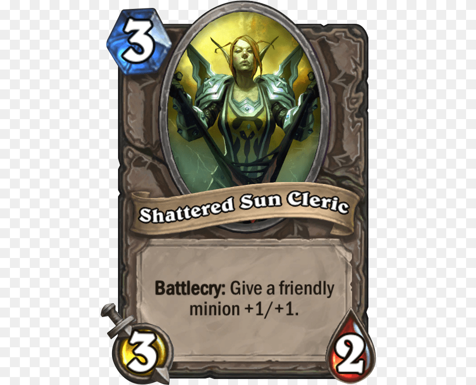 Shattered Sun Cleric Hearthstone Card, Adult, Female, Person, Woman Png