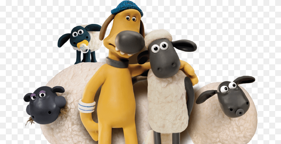 Shaun The Sheep Model Kit Sheep And Dog Cartoon, Figurine, Plush, Toy, Animal Png