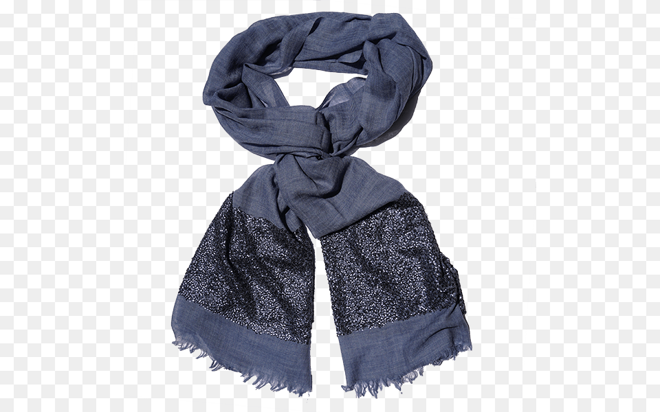 Shawl Wool Sequins Blue Drape Scarf, Clothing, Stole Free Transparent Png