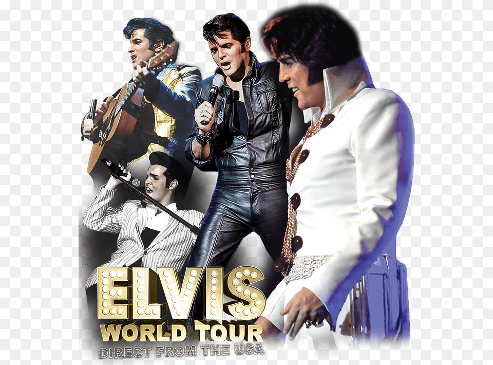 Shawn Klush Elvis World Tour Poster, Crowd, Advertisement, Clothing, Coat Free Transparent Png