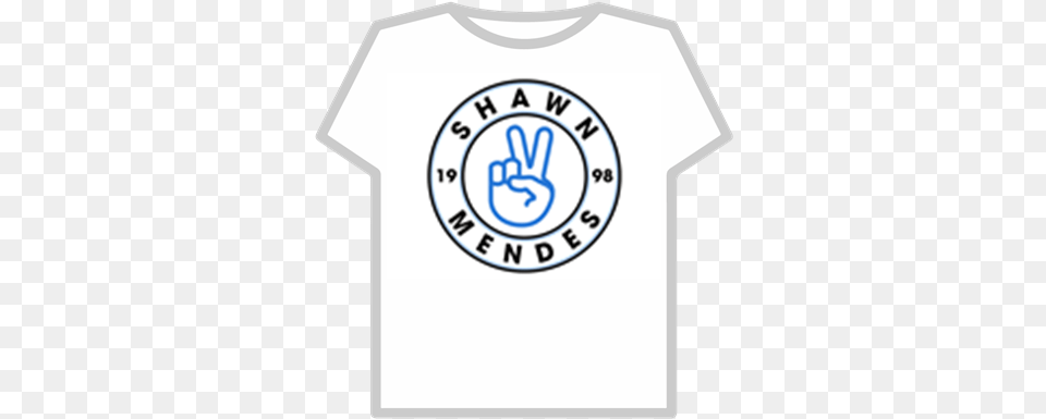 Shawn Mendes Peace Sign T Shirt Roblox Label, Clothing, T-shirt Free Png