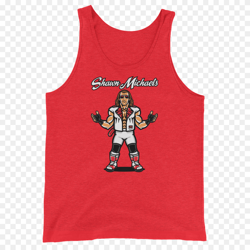 Shawn Michaels Cartoon Unisex Tank Top, Clothing, Tank Top, Person, Face Free Png