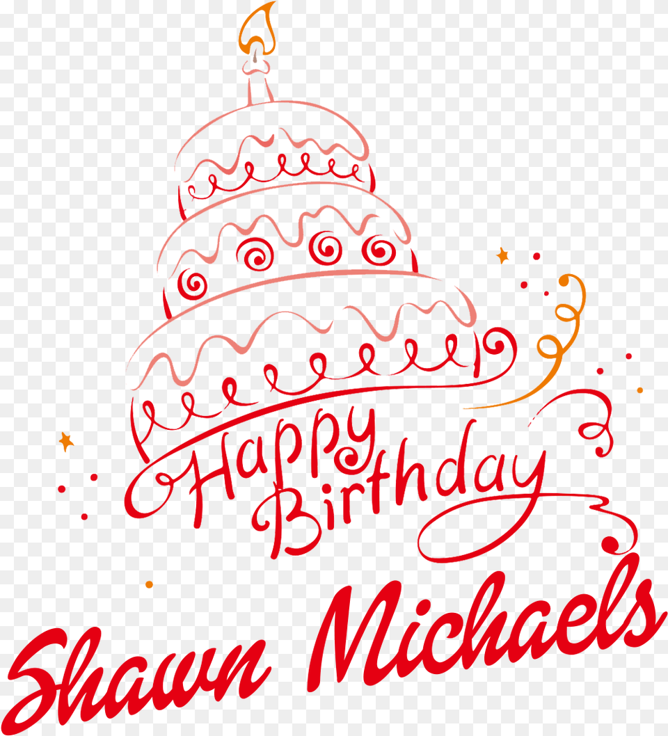 Shawn Michaels Happy Birthday Vector Cake Name Happy Birthday In English, Text, Envelope, Greeting Card, Mail Png
