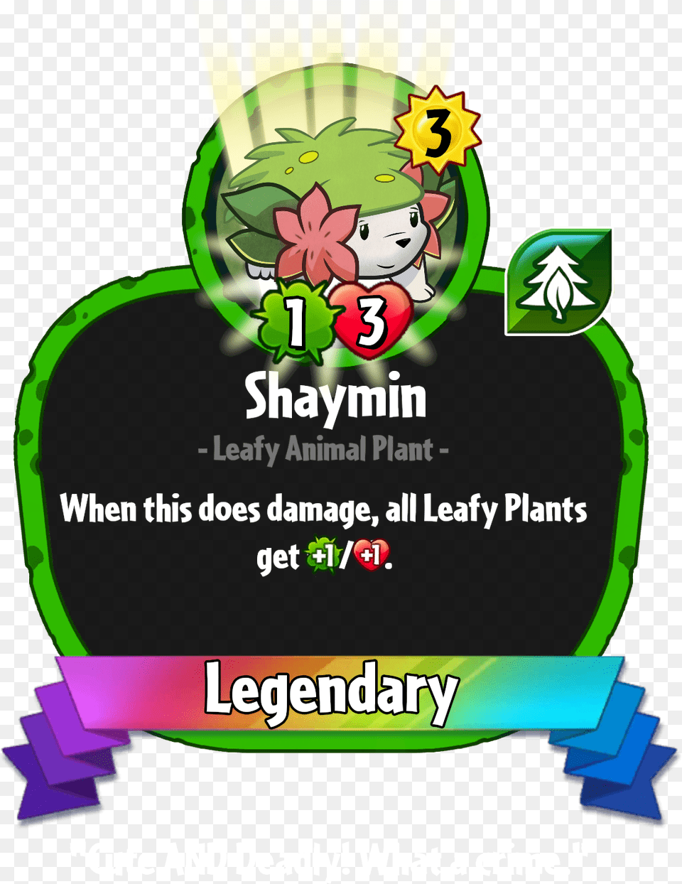 Shaymin In Pvz Heroes Plants Vs Zombies Heroes, Advertisement, Poster, Face, Head Png Image