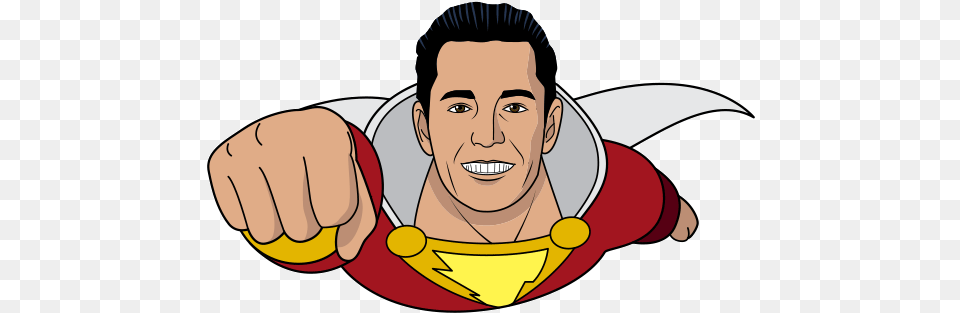 Shazam Flying Cartoon, Adult, Male, Man, Person Png Image