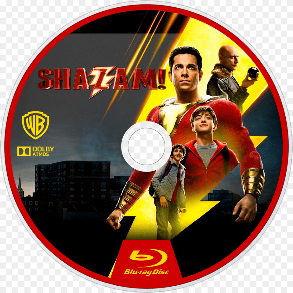Shazam Movie Poster Hd, Disk, Dvd, Adult, Person Png