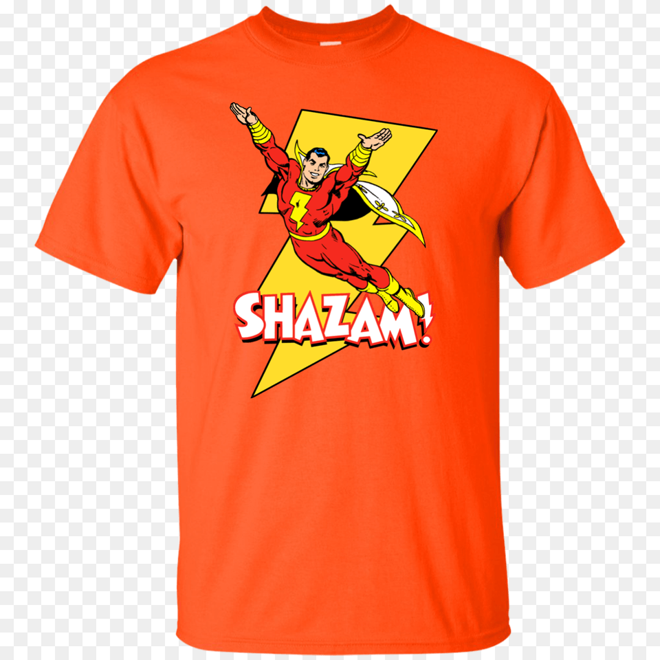 Shazam Superhero Retro Cape Superman Comic Comicon, Clothing, T-shirt, Shirt, Adult Free Png Download