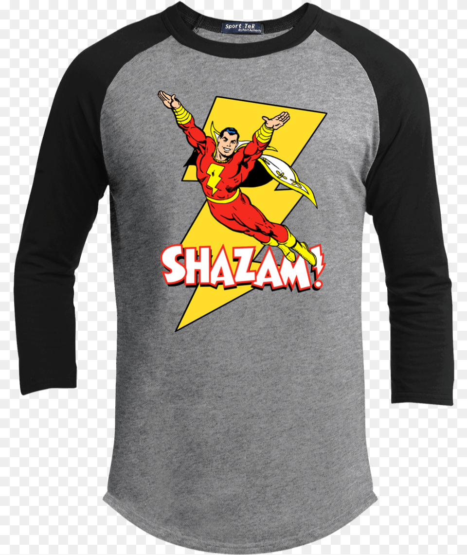 Shazam Superhero Retro Cape Superman Comic Comicon Upper Kennebec Valley Junior Senior High Cavaliers, Clothing, Long Sleeve, Sleeve, T-shirt Png Image