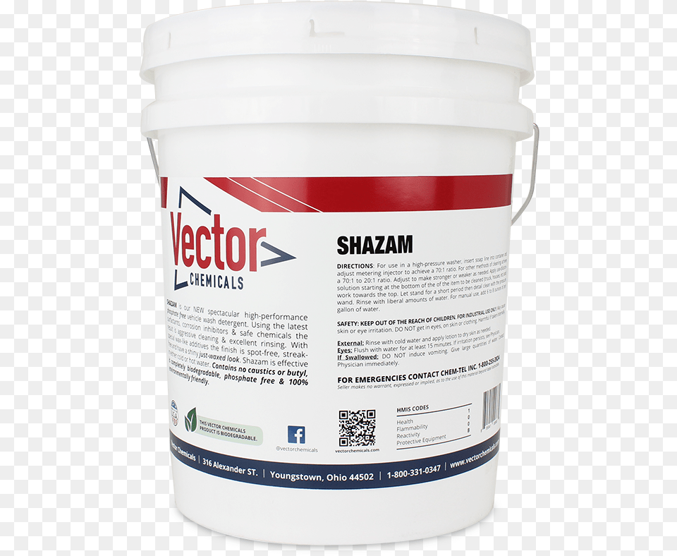 Shazam Wash And Shine Super Concentrate For Home And Truck, Paint Container, Qr Code, Bucket, Can Free Png Download