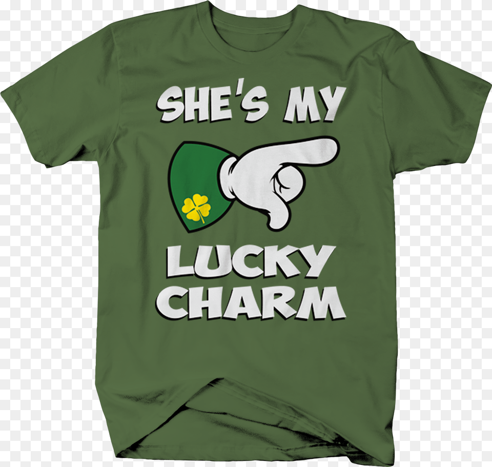 She 039 S My Lucky Charm Leprechaun Luck Of The Irish Active Shirt, Clothing, T-shirt Png Image