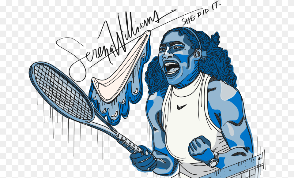 She Did It Illustration, Tennis Racket, Tennis, Sport, Racket Free Png